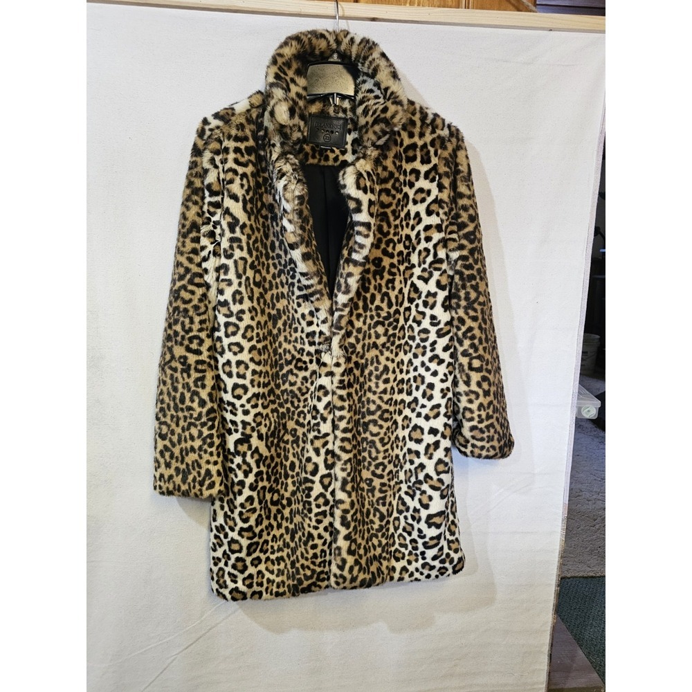 BlankeNYC Women's XS Faux Fur Coat Leopard Print - Picture 10 of 16